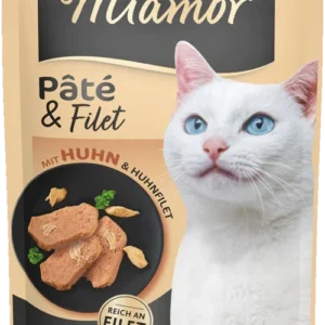 Miamor Pâté mit Huhn und Huhnfilet