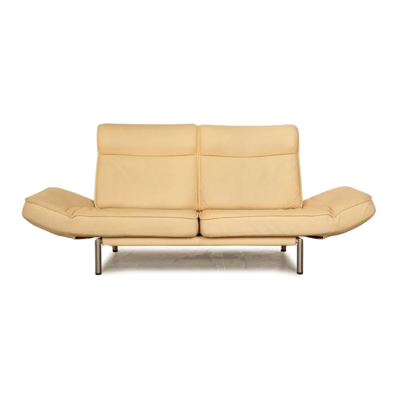 de Sede DS 450 Leder Sofa Creme Zweisitzer Couch Funktion Relaxfunktion