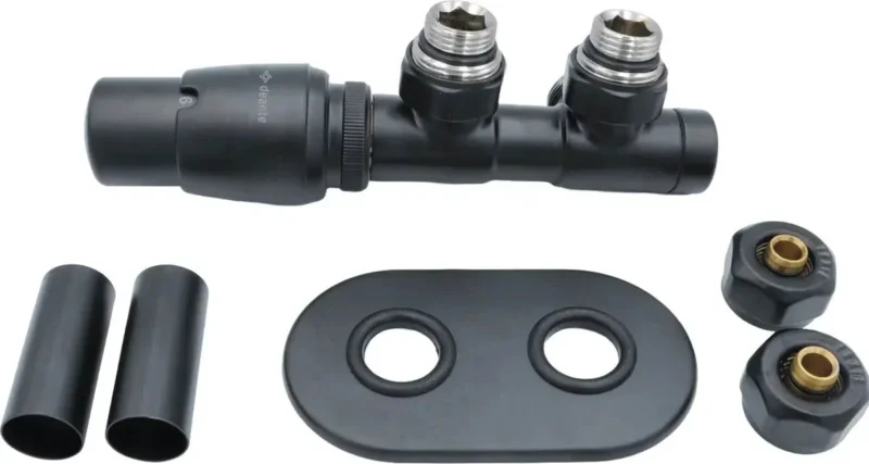 DEANTE Thermostatventil für Badheizkörper – links // Titan Matt // AGI - DZL1 erhältlich bei Twoda Shop