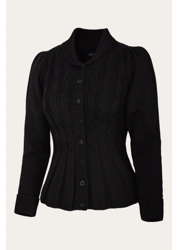 Emmy Design Screen Siren Merinowollen Cardigan Zwart – foto 1