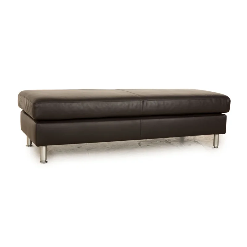 Ewald Schillig Concept Plus Leder Hocker Dunkelbraun