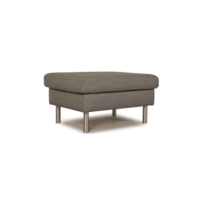 Ewald Schillig Domino Stoff Hocker Grau
