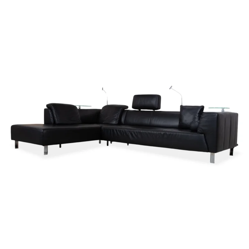 Ewald Schillig Mega Leder Ecksofa Schwarz Sofa Couch