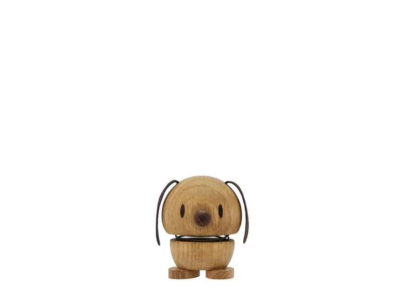 F&H-26984 - F&H Group, Hoptimist Wackelfigur, Motiv Dog aus Holz, Small, 5,5x5,9x6,9cm