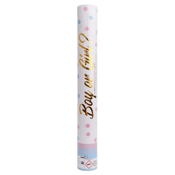 Gender Reveal Confetti Kanon Roze 40cm van Riethmueller koop je bij Partywinkel