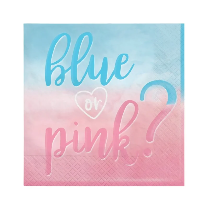 Gender Reveal Servetten 33cm 16st van Riethmueller koop je bij Partywinkel