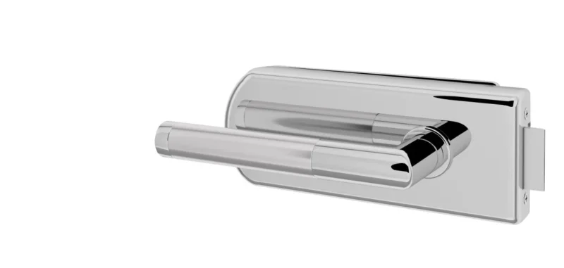 Glastür Beschlagset Chrom glänzend rund - Meine Tür