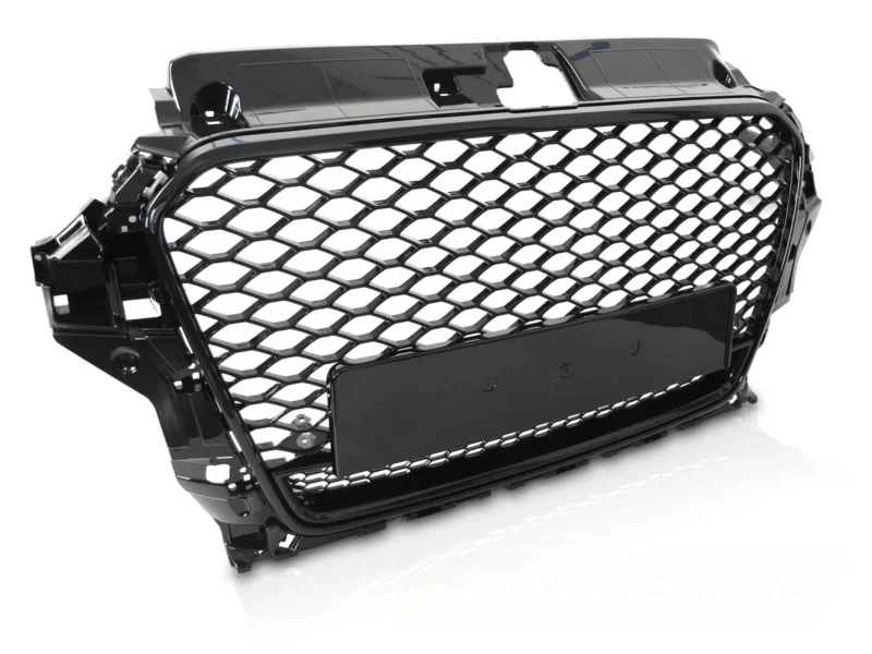 Sport Kühlergrill für Audi A3 8V 2012-2016 Glanz Schwarz mit PDC Halterung