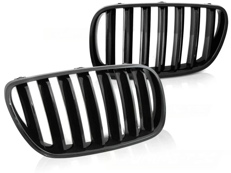 Frontgrill Nieren Set Schwarz Glanz, Tuning Zubehör für BMW X3 E83 LCI