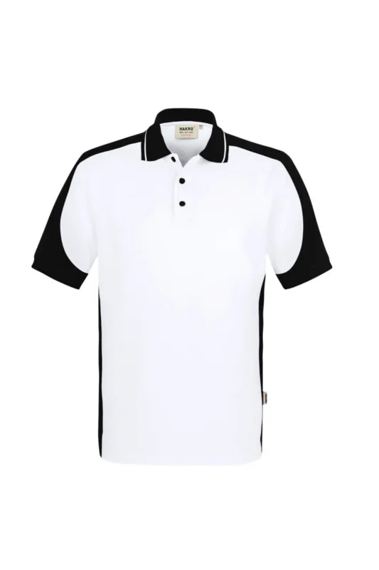HAKRO Poloshirt Contrast MIKRALINAR® ECO Unisex (0539) – Weiß