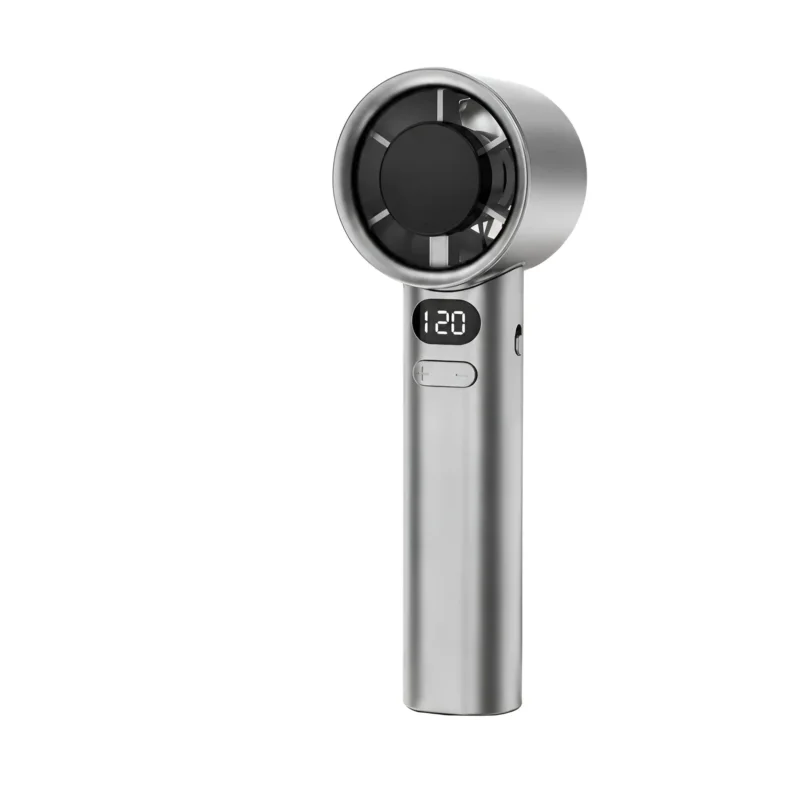 Handventilator mit Digitalanzeige – USB-Wiederaufladbar & Stufenlos Einstellbar - Handventilator