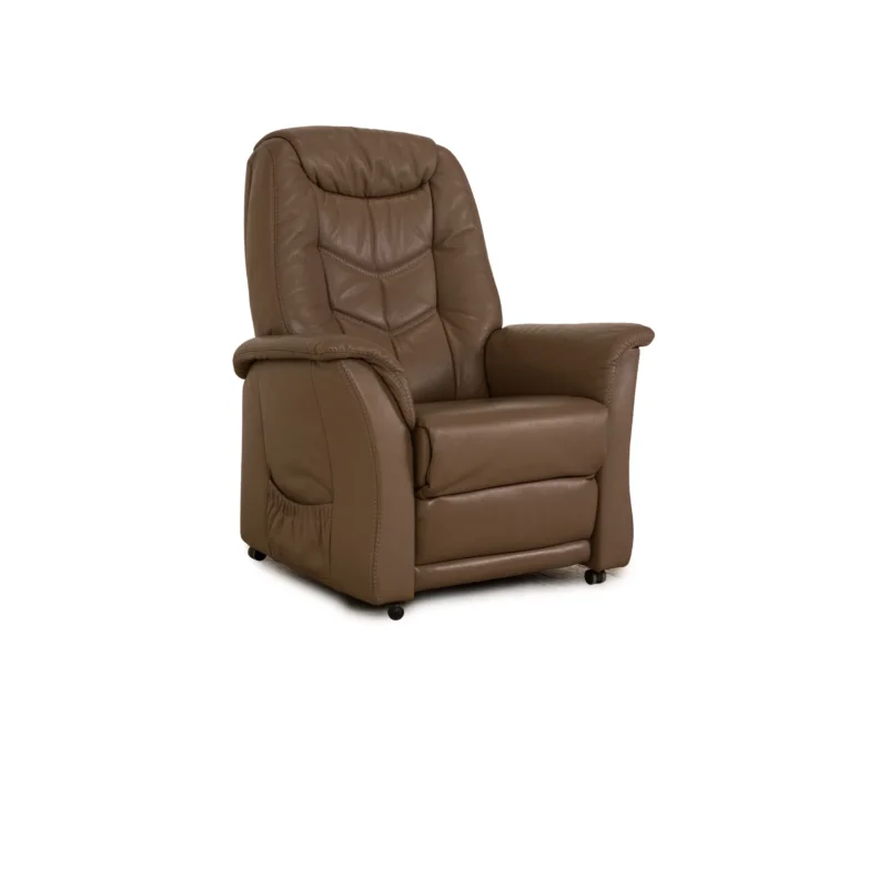 Himolla Cumulus Leder Sessel Braun Taupe elektrische Funktion