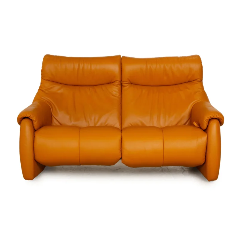 Himolla Cumuly Leder Zweisitzer Gelb Gold manuelle Funktion Sofa Couch
