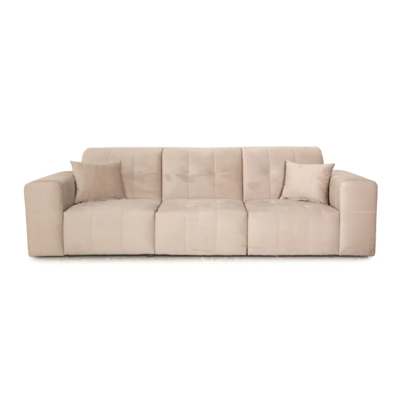 IconX STUDIOS Bloom Samt Stoff Viersitzer Beige Sofa Couch