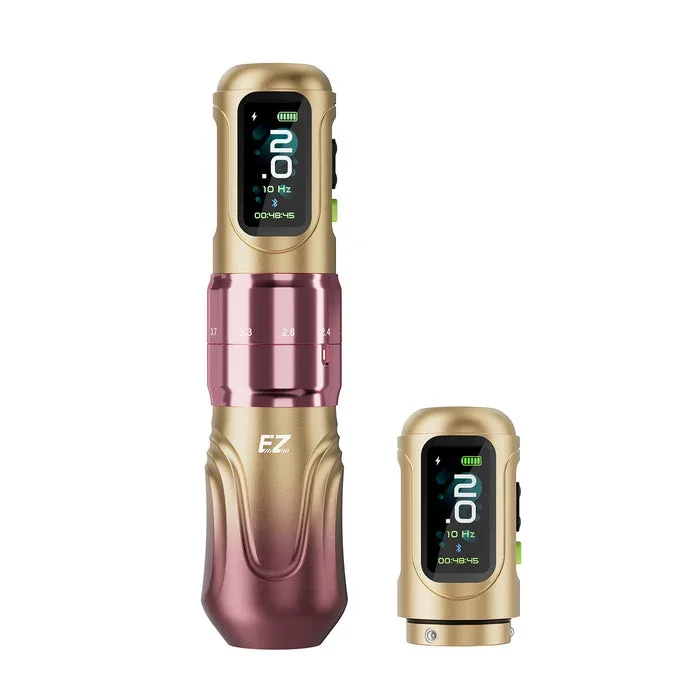 EZ P6 Tattoo Pen Gold – 2.0–4.2 mm Hub, Wireless mit 2 Akku