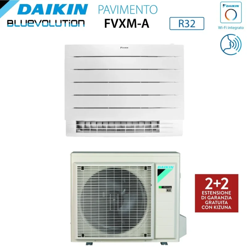 climatizzatore condizionatore daikin bluevolution perfera a pavimento 12000 btu fvxm35a r 32 wi fi integrato telecomando a infrarossi incluso garanzia italiana novita
