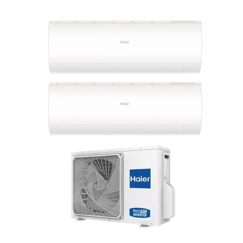 climatizzatore condizionatore haier dual split inverter serie pearl 9_12 con 2u50s2sm1fa r 32 wi fi integrato 9000_12000 novita