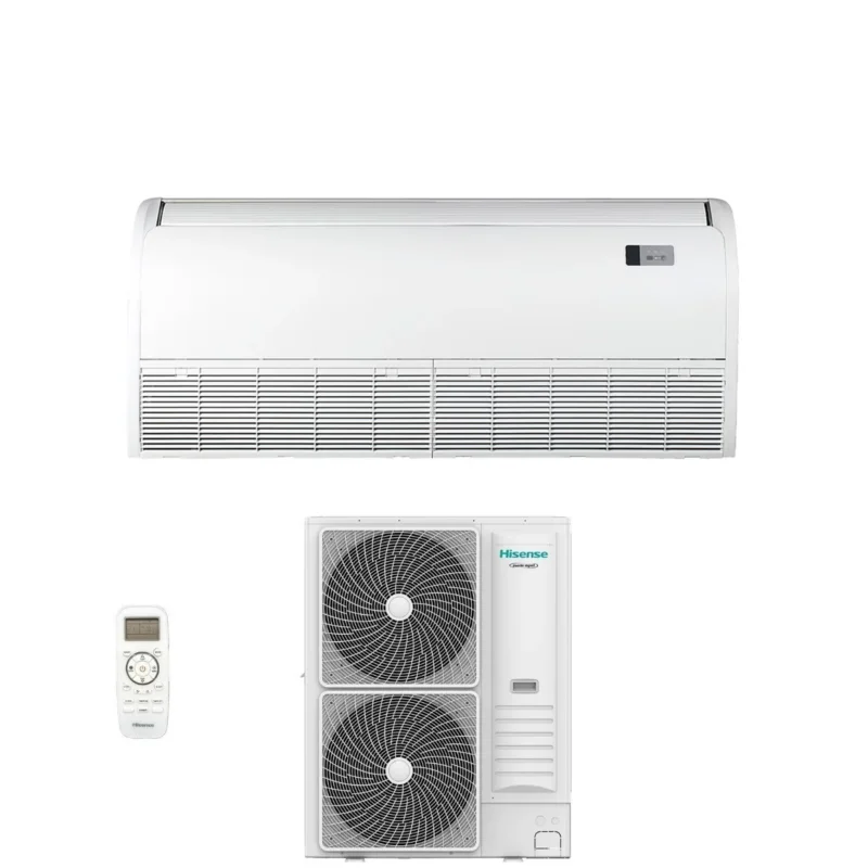 climatizzatore condizionatore hisense inverter soffitto pavimento serie turbo 48000 btu auv140ur4rc8 _ auw140u6rn8 r 32 wi fi optional con telecomando di serie incluso