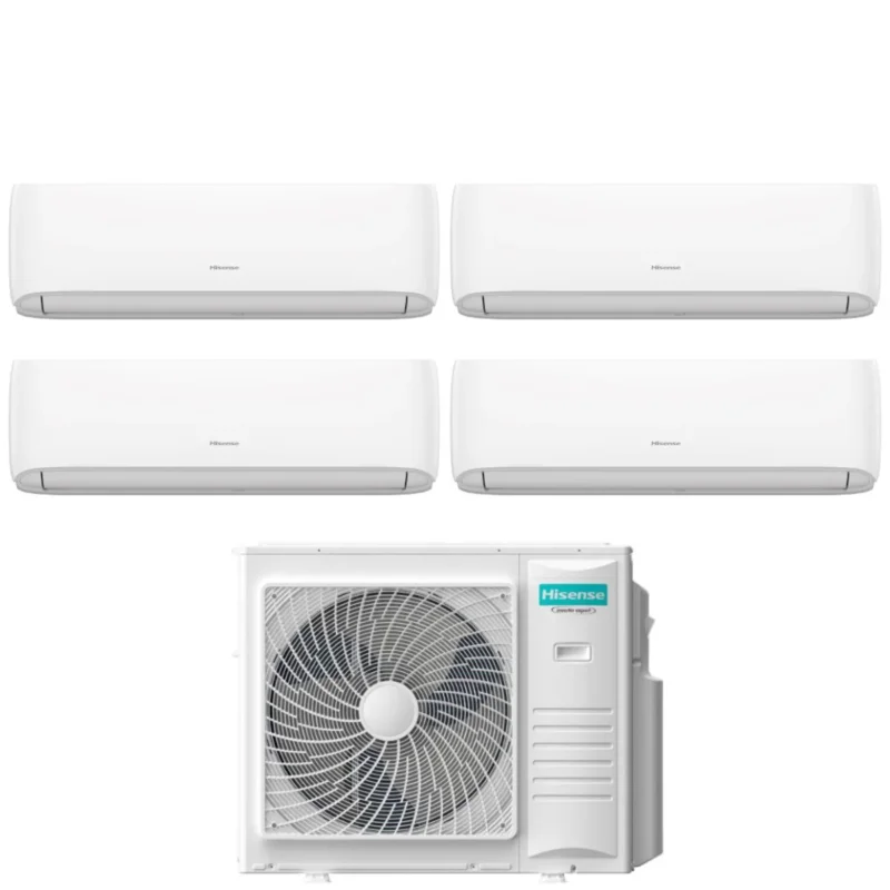 climatizzatore condizionatore hisense quadri split inverter serie hi comfort 7_9_12_18 con 4amw105u4raa r 32 wi fi integrato 7000_9000_12000_18000 novita
