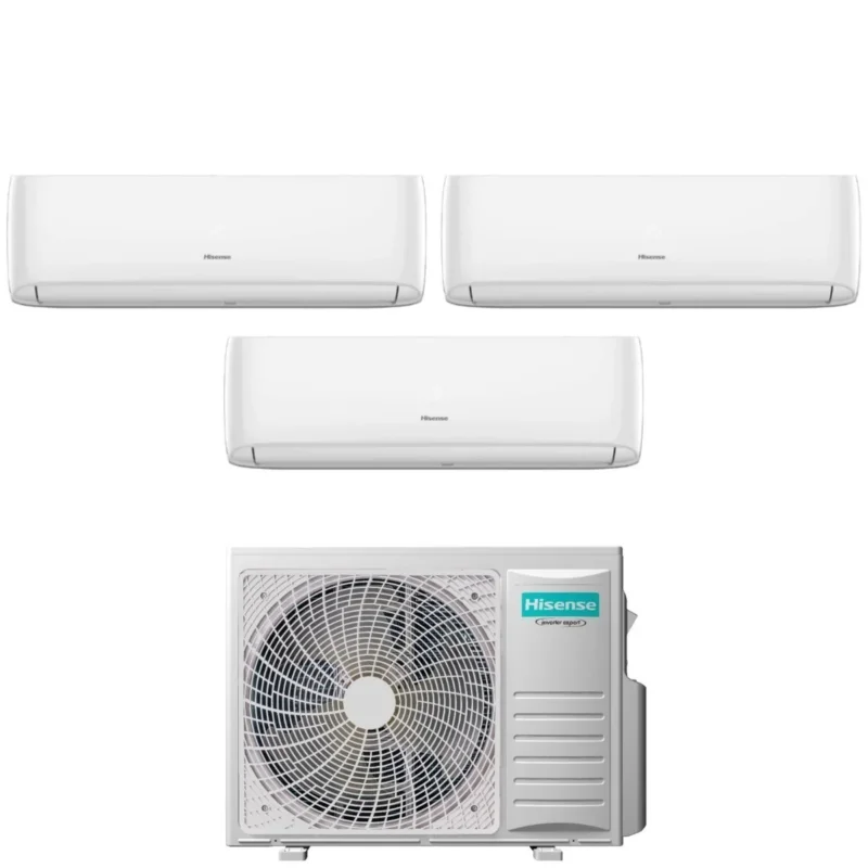 climatizzatore condizionatore hisense trial split inverter serie hi comfort 7_7_12 con 3amw62u4rfa r 32 wi fi integrato 7000_7000_12000 novita