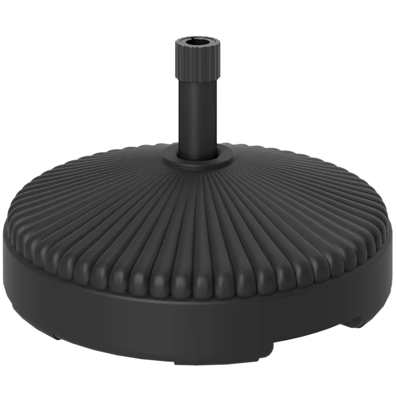 easycomfort easycomfort base per ombrellone 3 m max riempibile con acqua o sabbia in hdpe nero 55x30 cm