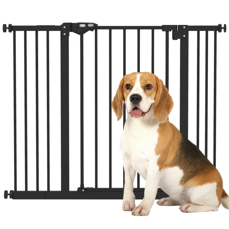 easycomfort easycomfort cancellino per cani a 2 estensioni con larghezza regolabile fino a 100 cm e chiusura automatica nero
