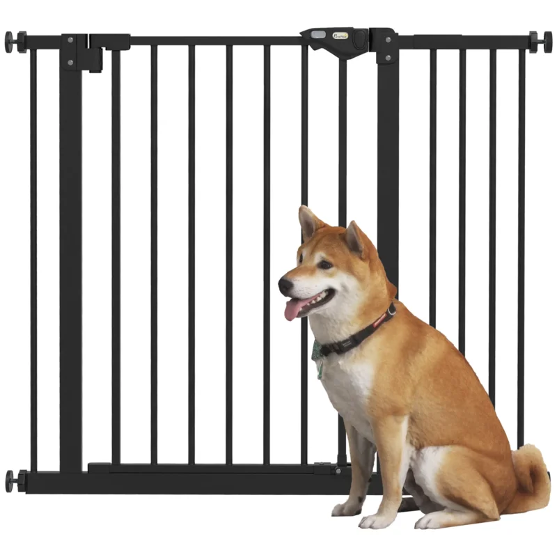 easycomfort easycomfort cancellino per cani regolabile con chiusura automatica in acciaio e plastica 74 100x77 cm nero