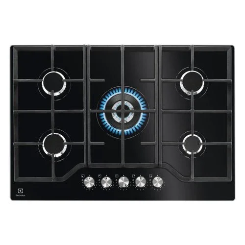 electrolux piano cottura a gas electrolux serie 600 steppower kgg75362k 5 fuochi l74xp51 nero ean 7332543836901