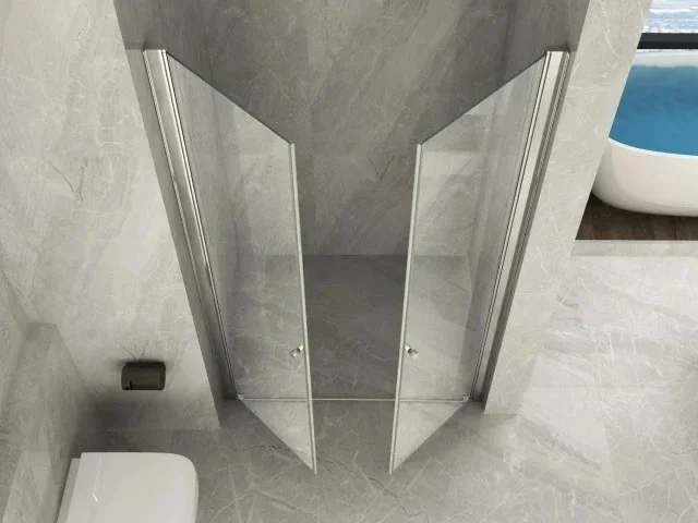 idrom porta saloon per doccia a nicchia 017 vetro temperato da 8 mm