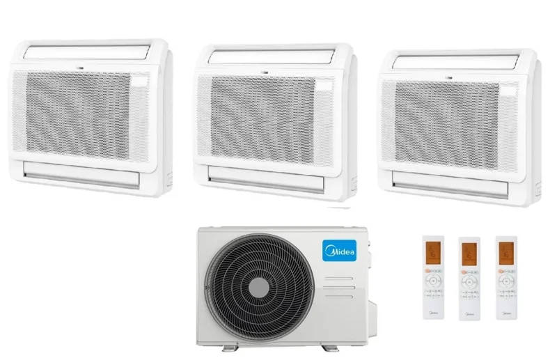 midea condizionatore midea console dual split 999 btu con m3oa 27hfn8 q r 32 wi fi optional