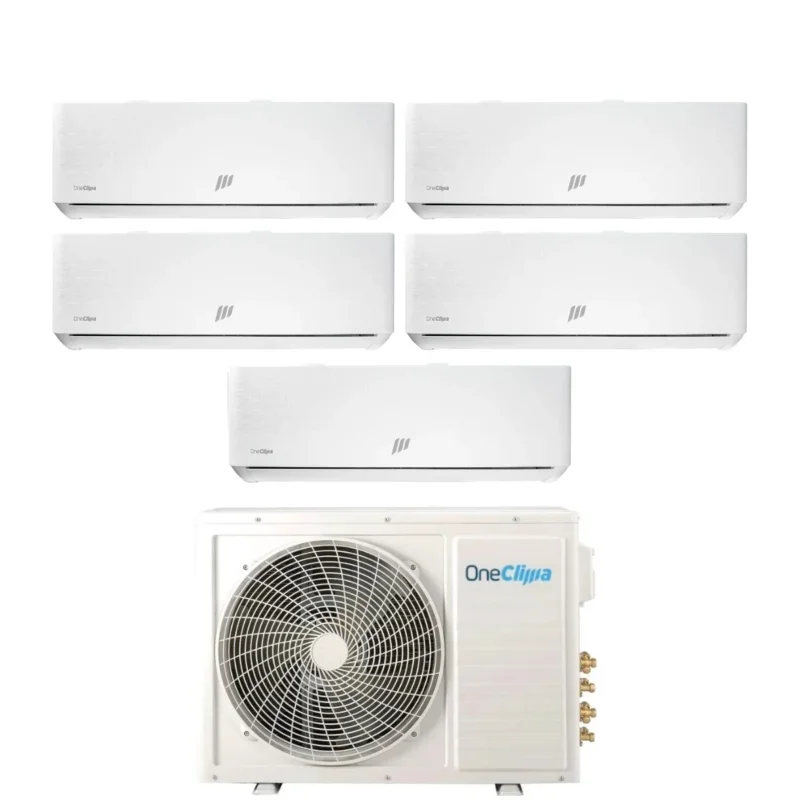 oneclima condizionatore penta split oneclima ultra 99999 con mlt42x5y24 r 32 wi fi integrato pannello telato