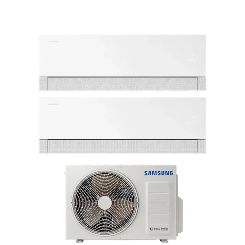 samsung condizionatore dual split samsung premiere white 918 con aj050txj2kg r 32 wi fi integrato