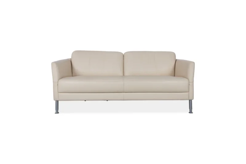Intertime NIMBUS Leder Dreisitzer Creme manuelle Funktion Sofa Couch
