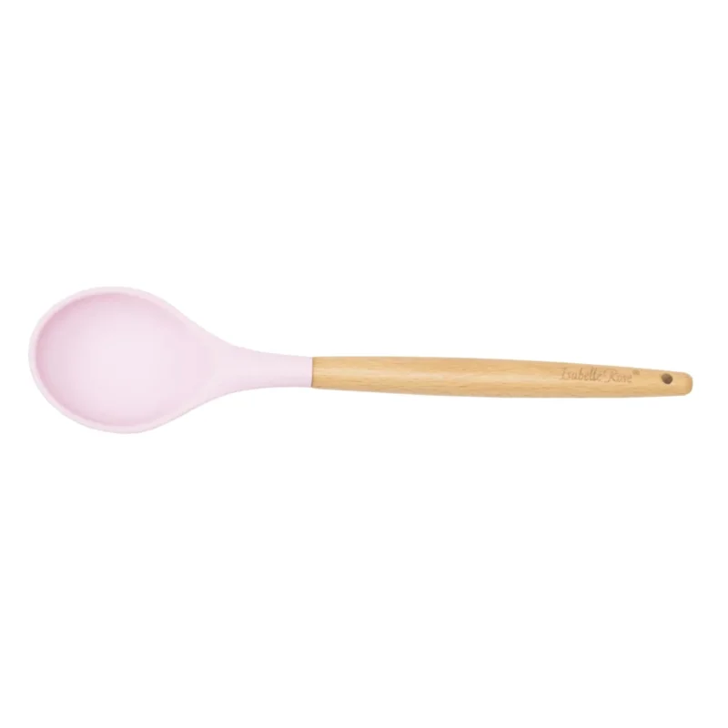 Isabelle Rose - Silikonlöffel mit Holzgriff rosa