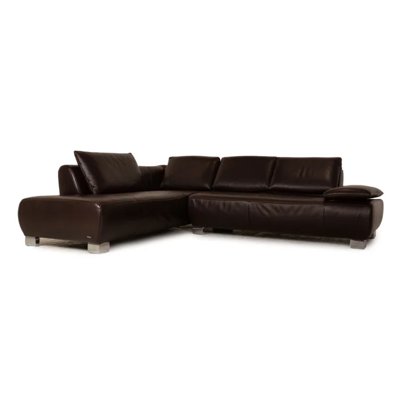 Koinor Bavero Leder Ecksofa Braun Sofa Couch Funktion Recamiere links