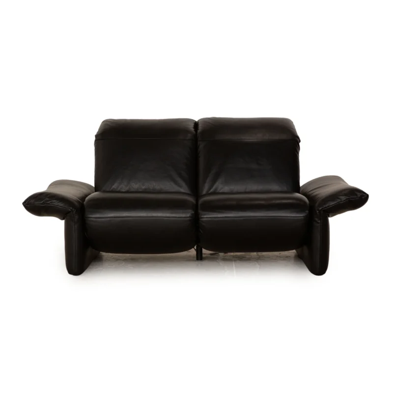 Koinor Enzo Leder Zweisitzer Schwarz Sofa Couch elektrische Funktion