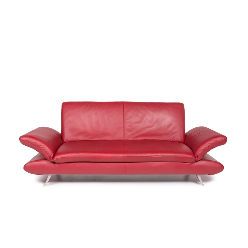 Koinor Rossini Leder Sofa Rot 2,5 Sitzer Zweisitzer Couch #11692