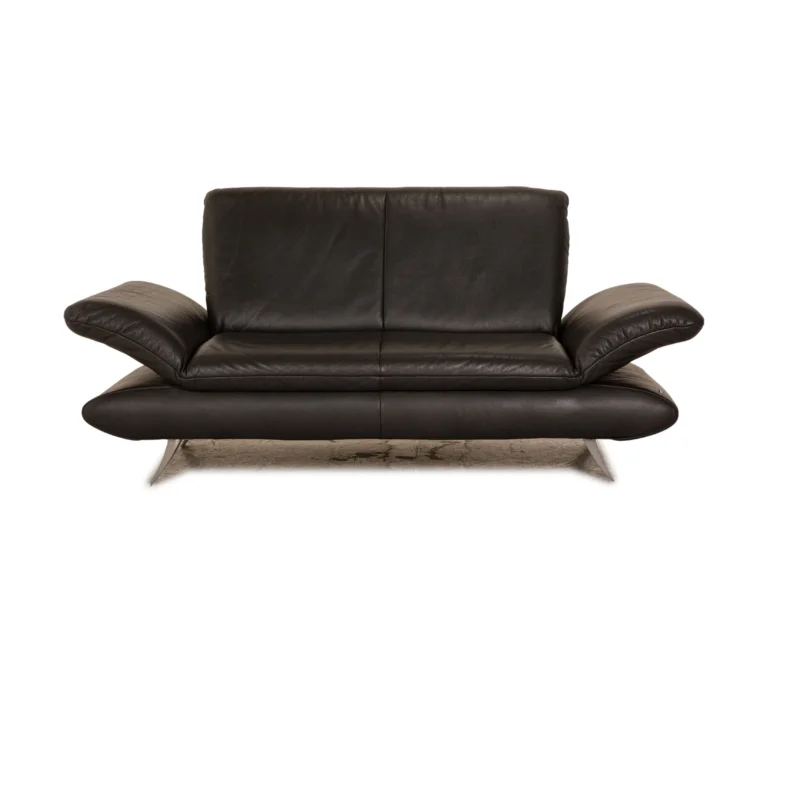 Koinor Rossini Leder Zweisitzer Grau Dunkelgrau Schiefer manuelle Funktion Sofa Couch