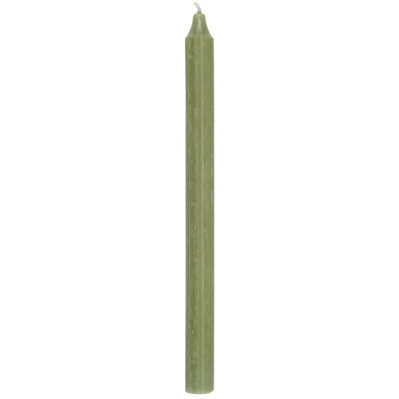 Ib Laursen - Stabkerze moosgrün rustikal - 2,2x29 cm - 3 Stück