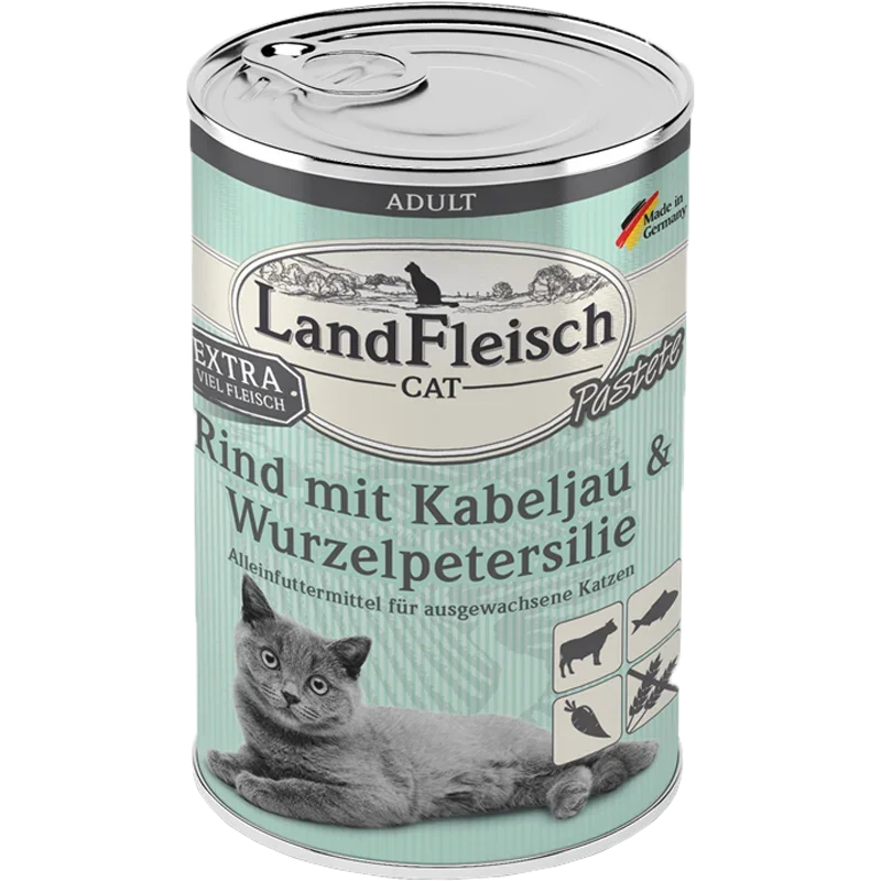 LandFleisch Pastete Rind, Kabeljau & Wurzelpetersilie 400 g