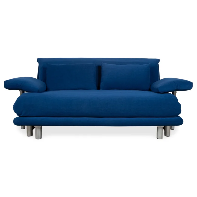 Ligne Roset Multy Dreisitzer Stoff Blau Aqua Neubezug MALOU 167 manuelle Funktion Schlaffunktion