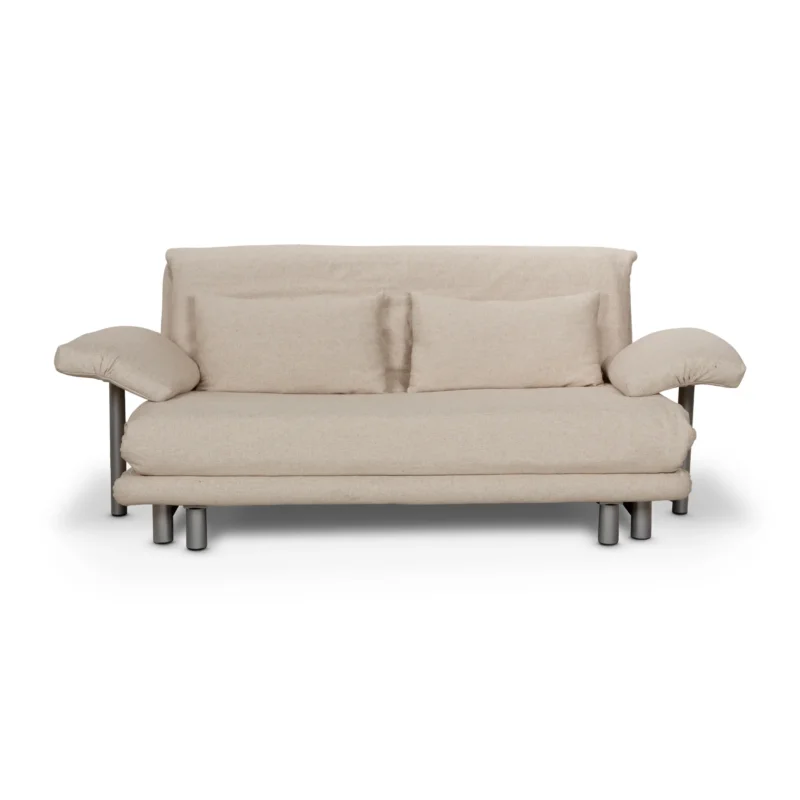 Ligne Roset Multy Stoff Dreisitzer Beige manuelle Funktion Schlafsofa Couch inkl. Armlehnen