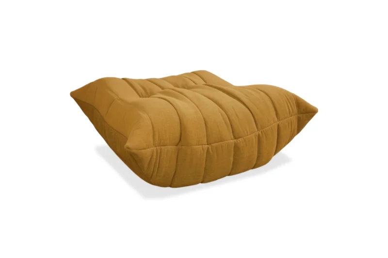 Ligne Roset Togo Stoff Hocker Senfgelb Neubezug