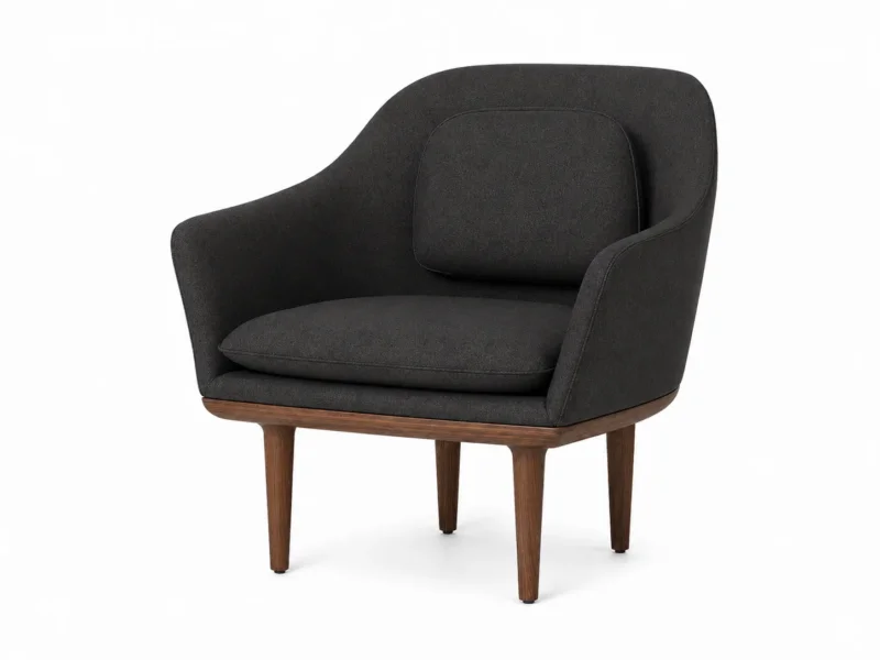 Lunar Lounge-Sessel, large, Walnuss, Main Line Flax 16 HR von Stellar Works