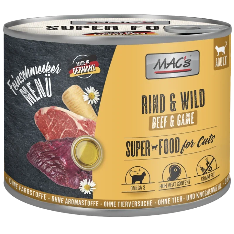 MAC's Cat Feinschmecker Rind & Wild Dose 200 g
