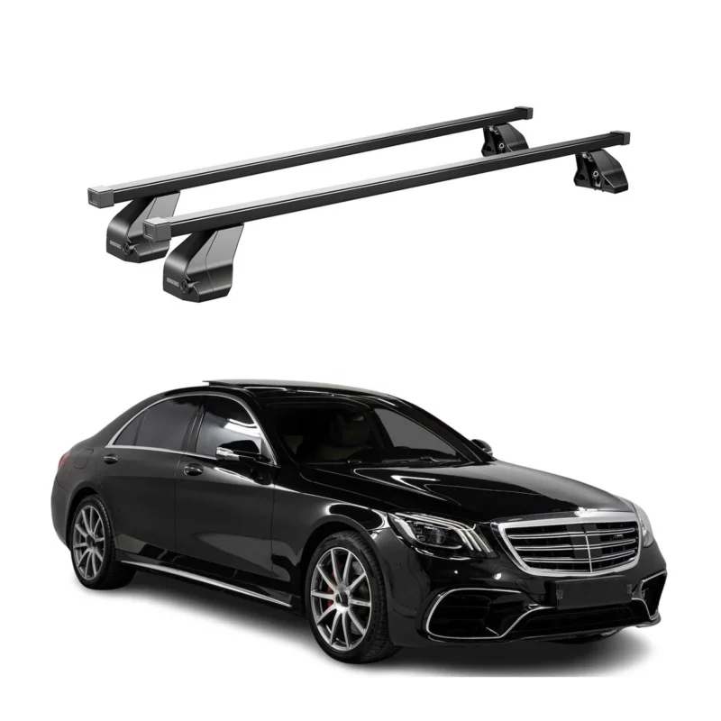 Menabo Dachträger für Mercedes S Klasse W222 2013-2020 75kg Stahl Schwarz 2x