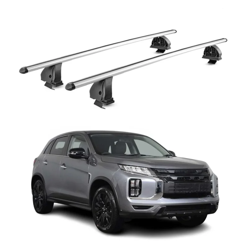Alu Dachträger für Mitsubishi ASX II 2023-2026 TÜV T-Nut 75 kg 2tlg Silber