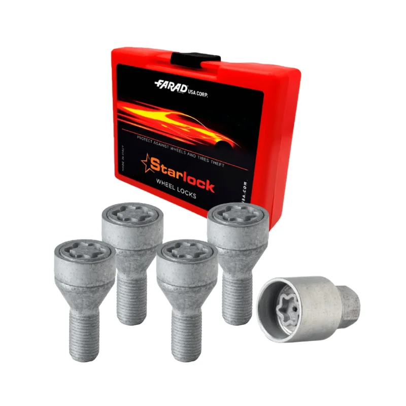 Radschloss Satz für BYD Han/ Seal U/ Seal/ Tang FL 2022-26 Silber 4tlg M14X1.5