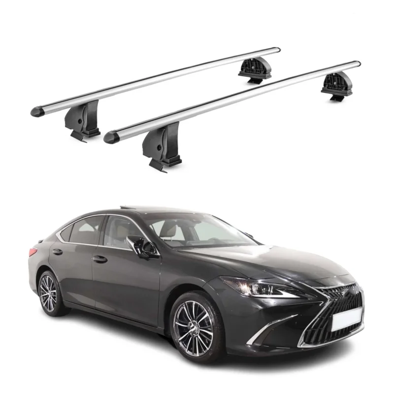Alu Dachträger für Lexus ES VII XZ10 2019-2025 TÜV T-Nut 75 kg 2tlg Silber