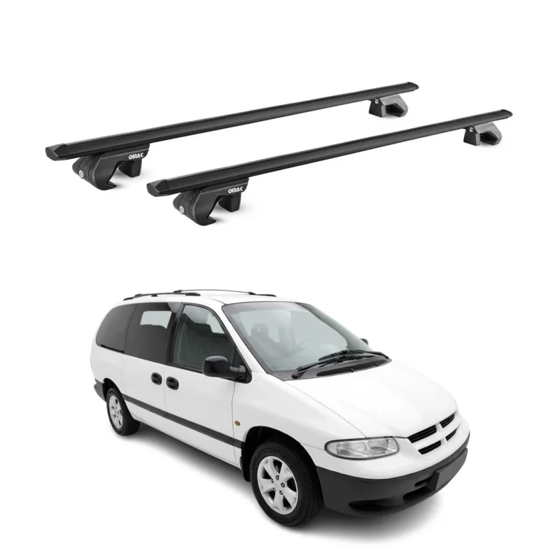 Dachträger für Chrysler Voyager 1996-2000 100kg Aluminium Silber 2x ABE
